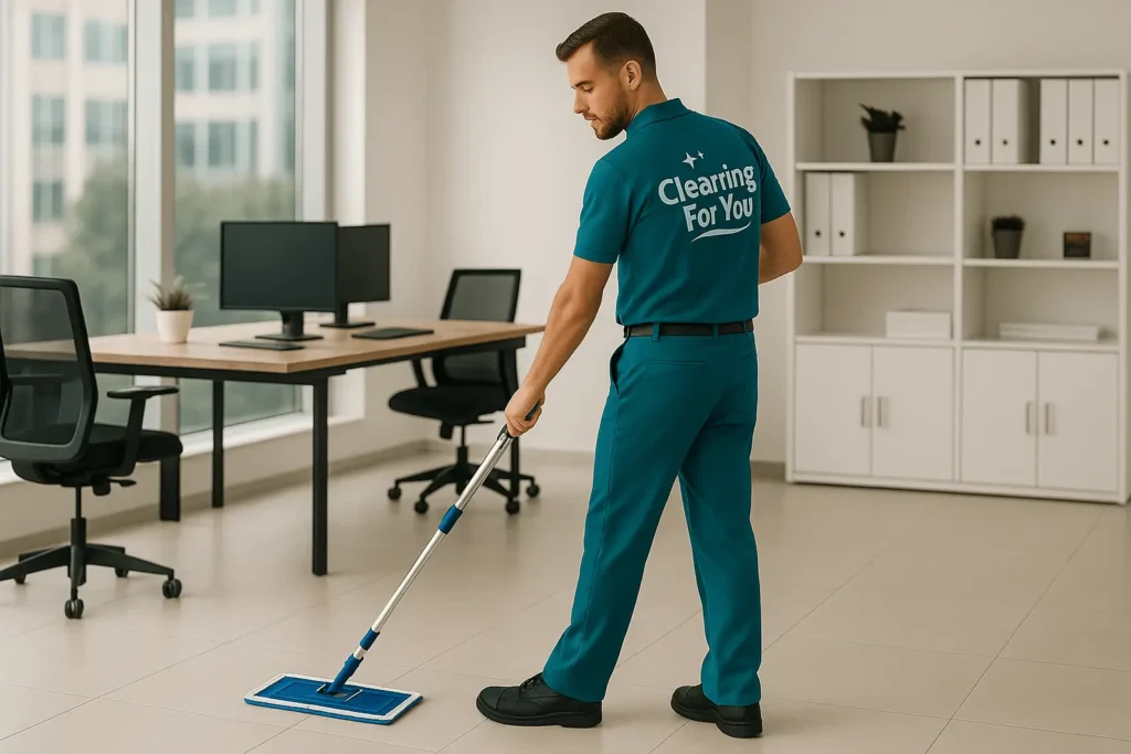 CFY Cleaner wischt Büro